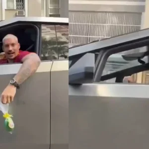 Filipe Ret distribui 1.000 ovos de Páscoa em Cybertruck futurista no Rio de Janeiro