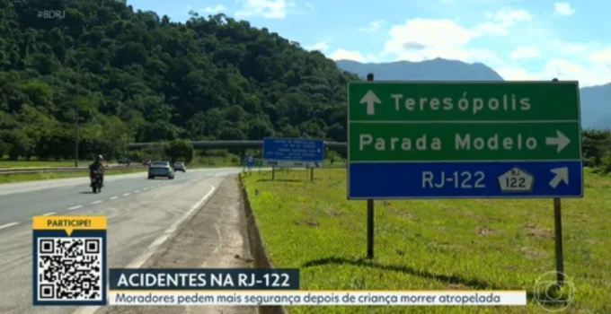 Moradores da RJ-122 Cobram Mais Segurança Após Tragédia com Criança Atropelada