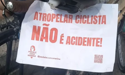 Ciclistas protestam na Tijuca após morte de mãe e filho: 'Não é acidente'