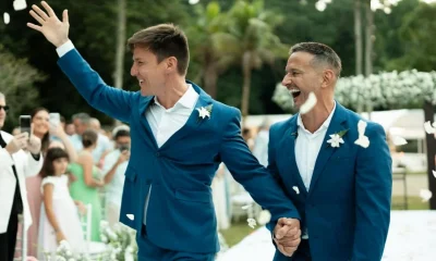 Felipe Suhre se casa com diretor Erick Andrade em cerimônia emocionante no Rio: 'O amor transbordou'