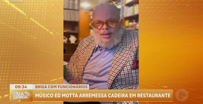 Ed Motta arremessa cadeira em restaurante no Rio após discussão sobre taxa de rolha; cantor admite embriaguez