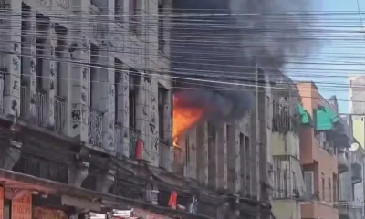 Incêndio de Grandes Proporções Devasta Andar de Prédio no Centro do Rio de Janeiro Neste Sábado (30); Vias Bloqueadas