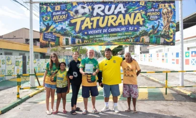 Vicente de Carvalho: Rua Taturana se transforma em palco vibrante para a Copa do Mundo com decoração histórica
