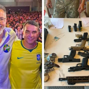 Campanha de Flávio Bolsonaro e PL em silêncio sobre aliado preso com fuzil no Rio de Janeiro