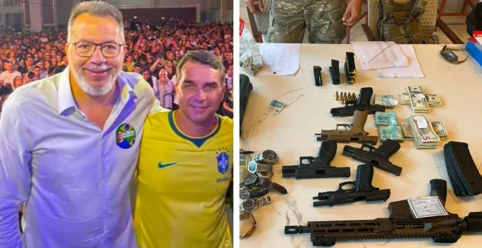 Campanha de Flávio Bolsonaro e PL em silêncio sobre aliado preso com fuzil no Rio de Janeiro