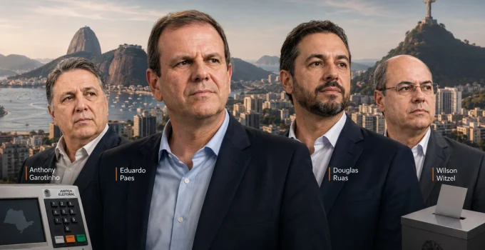 Eleições 2026 RJ: Eduardo Paes lidera pesquisas, Douglas Ruas une direita e nomes como Garotinho e Witzel surgem no cenário