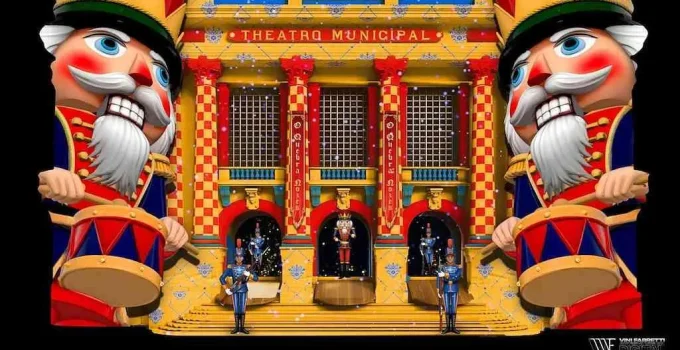 Theatro Municipal do Rio: 'O Quebra-Nozes' ganha projeção mágica na fachada em celebração natalina