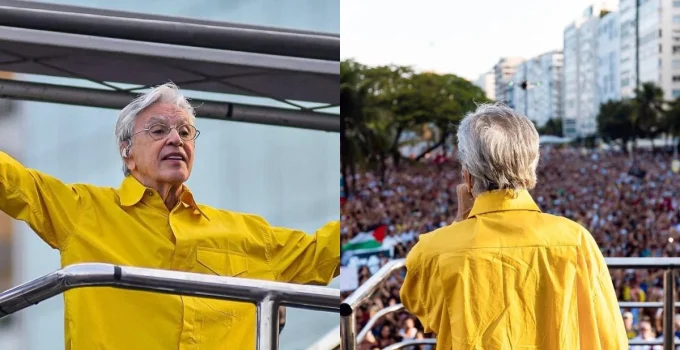 Caetano Veloso convoca ato em Copacabana para "devolver o Congresso ao povo" neste domingo (14)