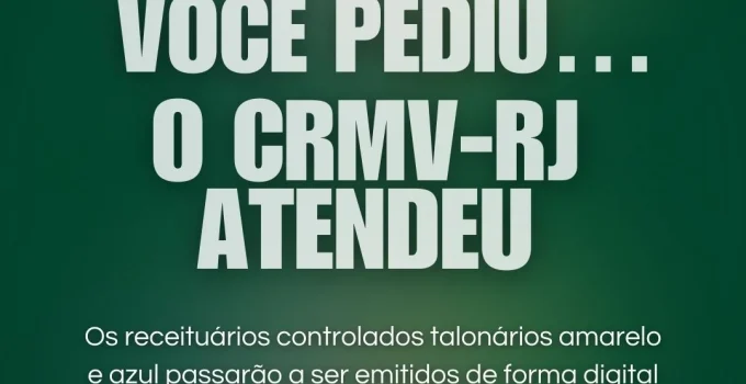 CRMV-RJ Impulsiona Modernização da Vigilância Sanitária e Emissão Digital de Talonários no Rio de Janeiro