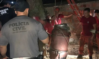 Menor é apreendida e namorado preso após concretarem mãe em tonel em São Gonçalo, RJ