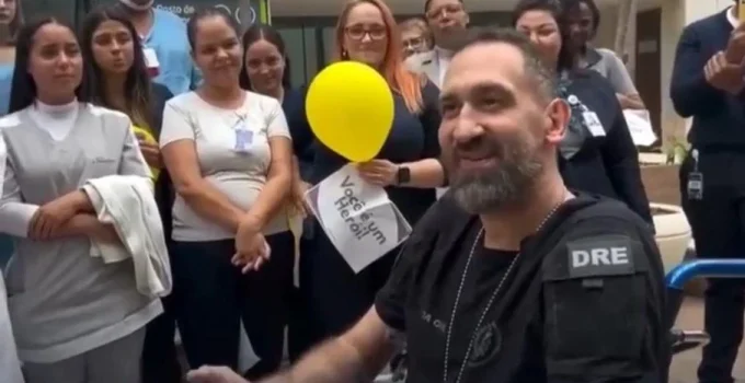 Delegado baleado em operação no RJ recebe alta após quase dois meses internado e com amputação de perna