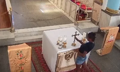 Mulher é Detida no Rio de Janeiro Após Furto de Crucifixo de Altar de Igreja Registrado por Câmeras