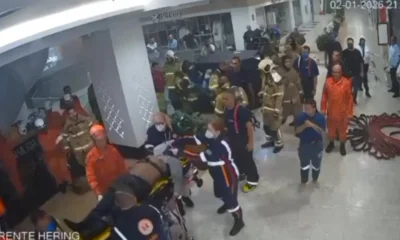 Vídeo flagra resgate de chefe de segurança que morreu tentando salvar colegas em incêndio no Shopping Tijuca