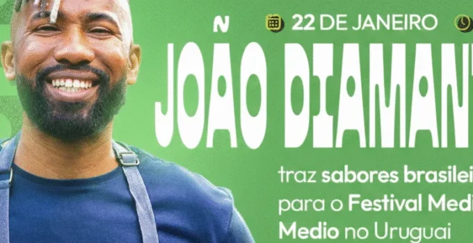 Chef João Diamante Leva Sabores da Orla Carioca ao Festival Gastronômico Medio y Medio no Uruguai