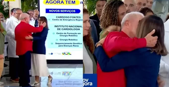 Janja surpreende Lula com beijo apaixonado durante evento oficial do governo no Rio de Janeiro