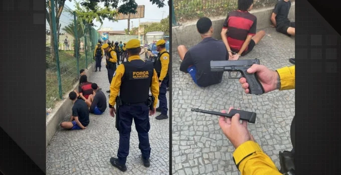 Força Municipal frustra roubo em ônibus na Av. Presidente Vargas e apreende réplica de arma